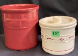 1 quart utensil crock, pint Crock with lid