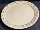 Traditional holly cake plate