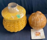 Large fall Gourd Combo and milk Glass pumpkin 2 x $