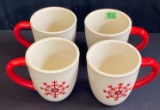 Red snowflake mugs