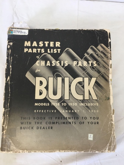 Buick Master chassis parts book models 1928-1950