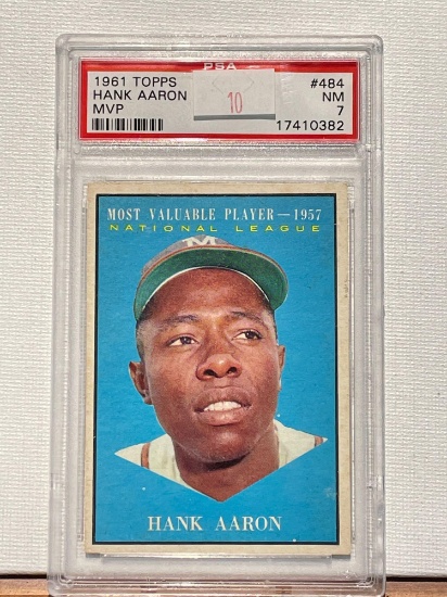 1961 Topps Hank Aaron MVP graded 7