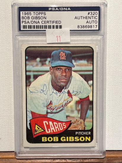 1965 Topps Bob Gibson PSA/DNA Certified Authentic Auto