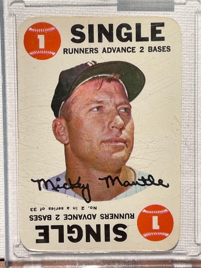 1968 Topps Mickey Mantle Single Runners Advance 2 bases