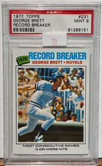 1977 Topps George Brett Record Breaker Graded 9