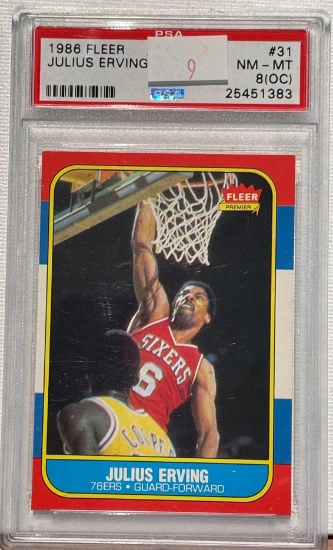 1986 Fleer Julius Erving Graded 8