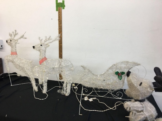 Christmas decorations white deer
