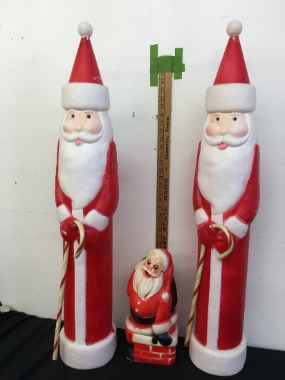 Lighted tall Santa?s Christmas decorations 38? tall