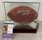 Fred Biletnikoff Autographed football with case and JSA COA