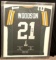 Charles Woodson Framed autographed Jersey with Global Authentication COA 34x39