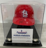 Albert Pojols Autographed batting helmet with In Game Collectables COA