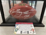 Nick Barnett autographed football with case and Legends of the field COA