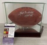 Fred Biletnikoff Autographed football with case and JSA COA