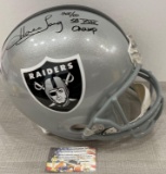 Howie Long autographed full size football Helmet with World Wide Authentication COA