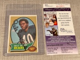 Gale Sayers autographed football card with JSA COA