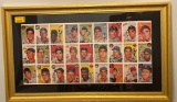 Original 1954 Sports Illustrated Topps 18x30 Custom Framed Pull out display with Ted Williams, Mays,