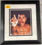 Muhammad Ali autographed picture 15x17 with PSADNA COA