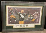 Leroy Butler Autographed framed Print 209/250 with Legends of the field COA 41x29