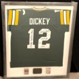 Lynn Dickey Framed Autographed Jersey with Waukesha Sportscards COA 35x39