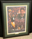 Brett Favre framed Autographed print with Heart of Gold COA 536/804 35x27