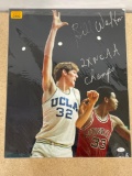 Bill Walton Autographed picture with JSA COA 16x20