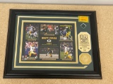 Brett Favre Print with Game used Jersey piece 828/4444 And COA from Highland Mint 16x13
