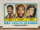1973 Topps NBA Rebound leaders Chamberlain, Thurmond, and Cowens