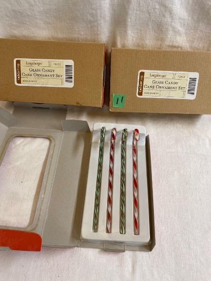 3 Boxes Glass Candy Canes