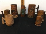 Antique Wooden Mug Cooper Handle and more