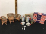 Vintage Box 1c Jawbreakers, Tea set and mini furniture