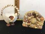 Shell Art Basket and Napkin holder