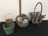 Vintage Plant Holder , Basket and more