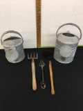 Vintage Galvanized Watering And Garden Tools