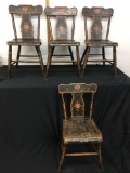 4x-Antique chairs pained by hand