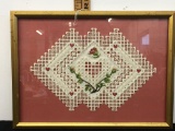 Antique Frame handmade lace 16?x11?