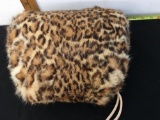 Vintage Fur Muff Leopard