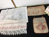 Vintage Graphic Red-work shoe bag and more