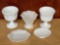 Milk Glass pedestal bowls plus dishes