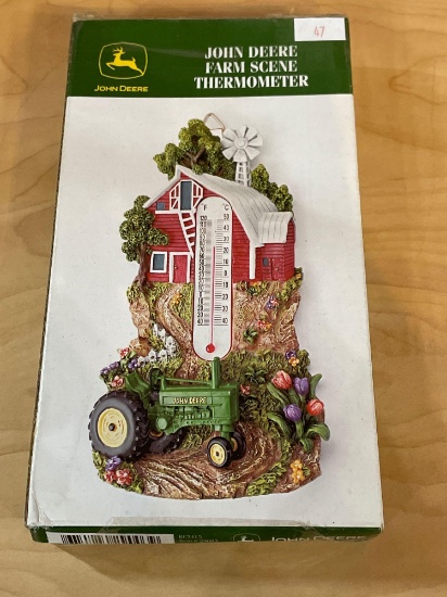 John Deere Farm Scene Thermometer