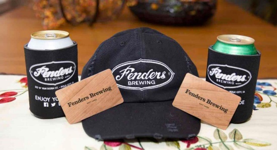 Fenders Brewery Gift Pack $20 in gift certificates plus two new cookies and new custom distressed