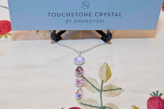 Touchstone Crystal by Swarovski Crystal Lilac necklace Crystal Lilac necklace, Tanzanite, violet,