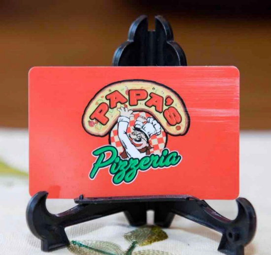 Papas Pizza Gift Card $25 gift card, courtesy of Papa?s Pizzeria in Polk City, Iowa.