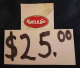 Kum & Go $25 Gift Certificate
