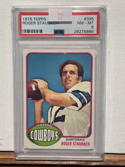 1976 Topps Roger Staubach PSA 8