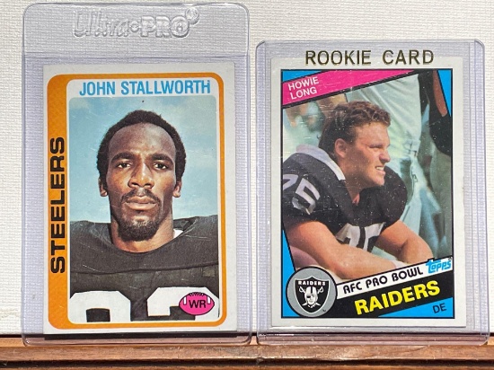 1978 Topps John Stallworth Rookie and 1984 Topps Howie Long Rookie