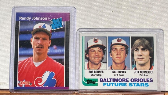 1982 Topps Future Stars and 1989 Donruss Randy Johnson Rookie