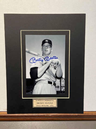 Mickey Mantle Autograhed picture unverified