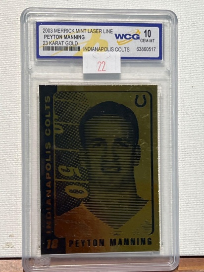 2003 Merrick Mint Peyton Manning 23kt Gold WCG 10