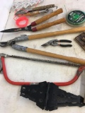 Strap Hinges black 8? ,garden scissors, handsaw and more