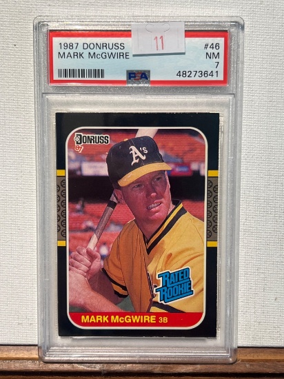 1987 Donruss Mark McGwire Rookie PSA 7